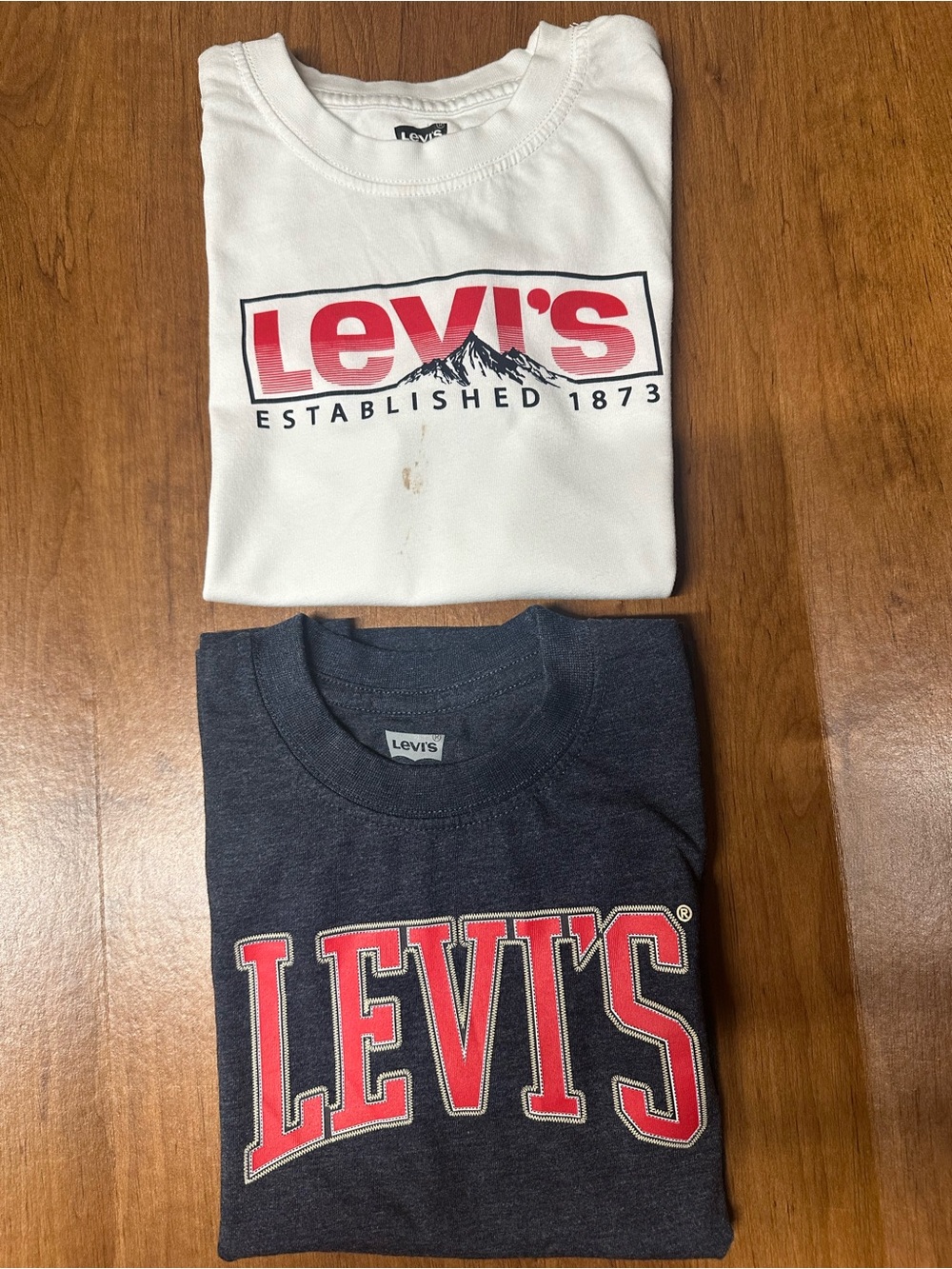 Levi's Heather Gray Tee with Red Brand Tab